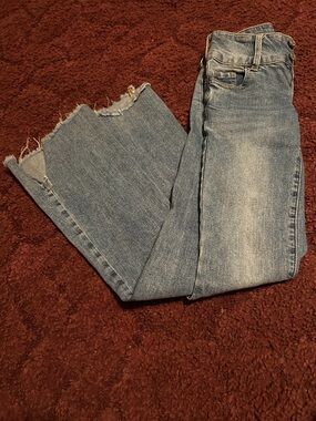 Pacsun Women’s 22/XXS Light Blue Distressed Low Rise Boot cut Jeans